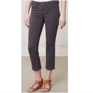Anthropologie Pilcro Stet gray cropped jeans size 28